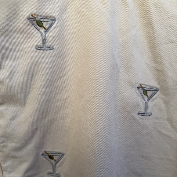 T. Harris London Men’s Sz 40 Beige Cocktail Martini All Over Embroidery Short B1 - Picture 7 of 7